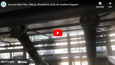 مرشح حزام الفراغ 100m2 ، حمض الفوسفوريك ، دعم وسادة الهواء